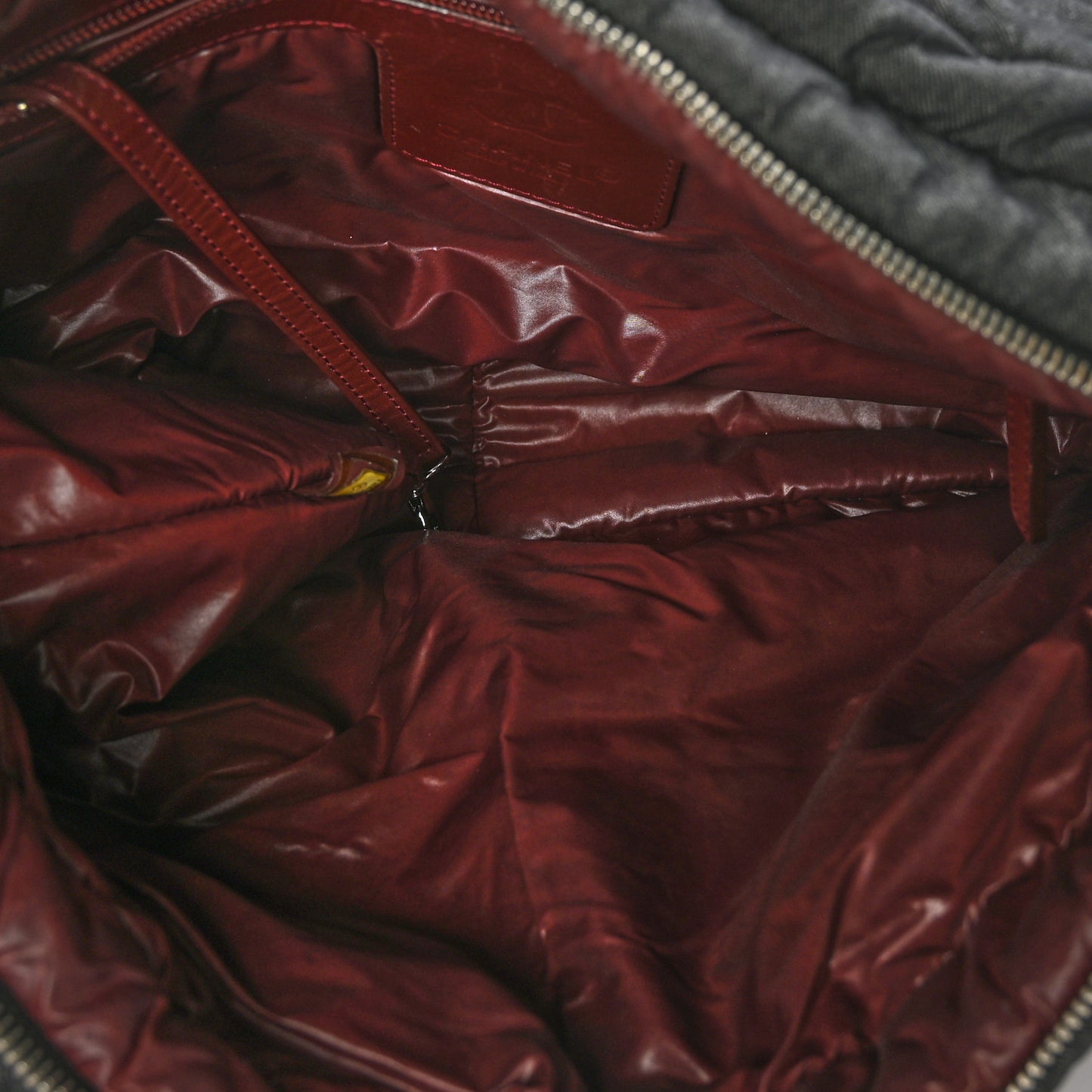 Denim Quilted Coco Cocoon Messenger Dark Grey