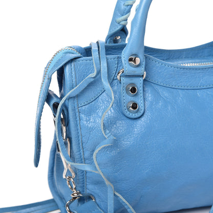 Balenciaga Agneau Classic Silver Hardware Mini City Bleu Azur Clair 10 of 10