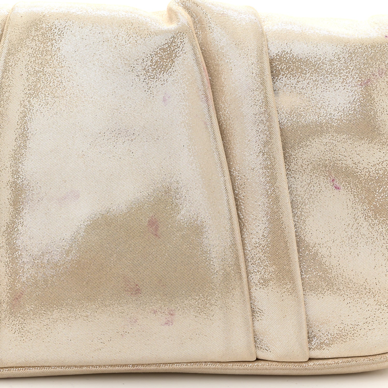 Fendi Metallic Calfskin Mia Pochette Beige 14 of 14