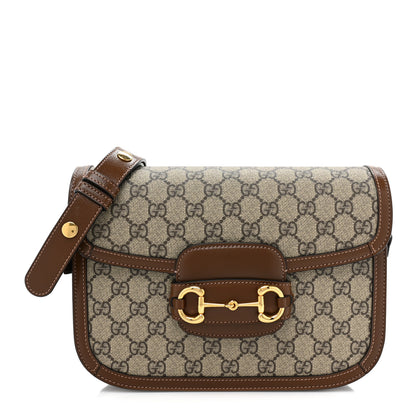 Gucci GG Supreme Monogram Horsebit 1955 Shoulder Bag Beige Brown Sugar 1 of 10
