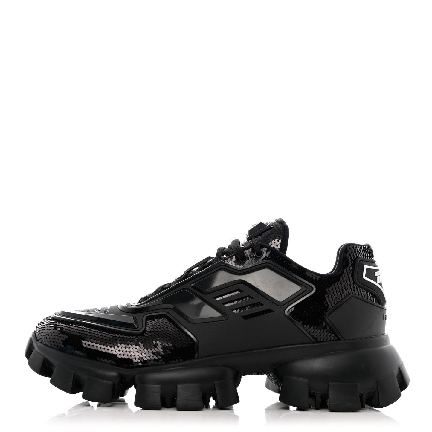 Sequin Cotton Rubber Mens Cloudbust Thunder Sneakers 8 Black