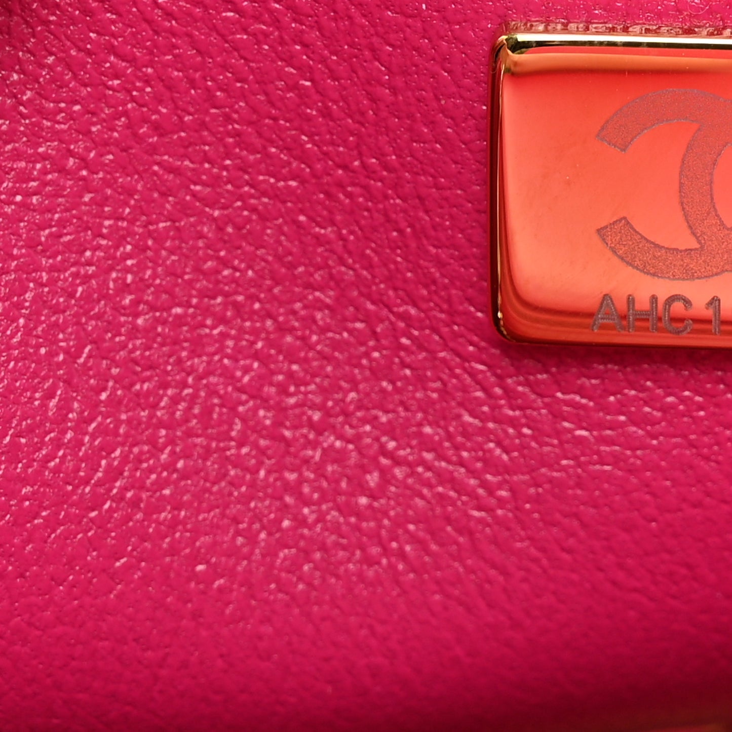 Lambskin Quilted Mini Crystal Top Handle Rectangular Flap Dark Pink