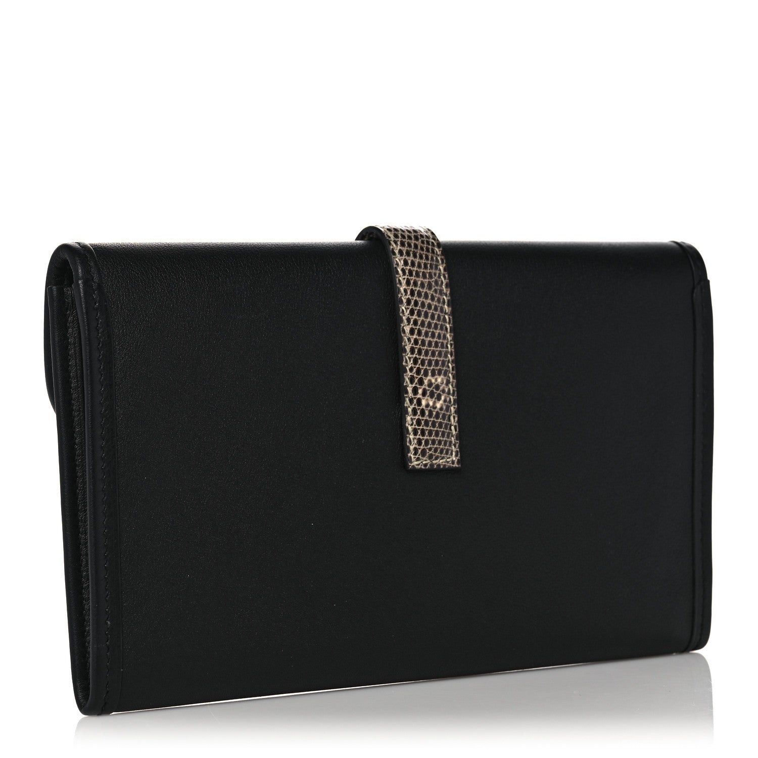 Hermes Swift Lizard Jige Touch Duo Clutch Black Ombre 4 of 13