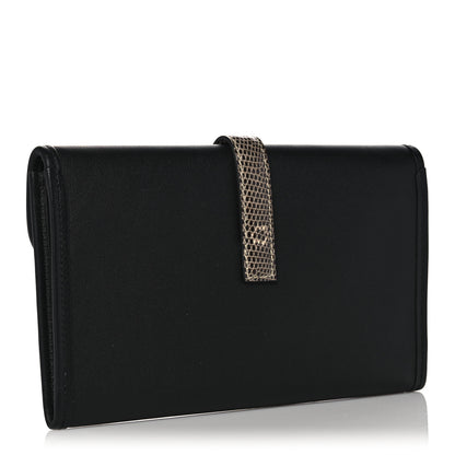 Hermes Swift Lizard Jige Touch Duo Clutch Black Ombre 4 of 13