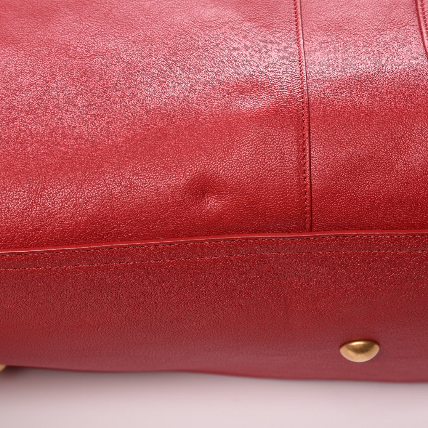 Sheepskin Medium Cabas ChYc Rouge Orient