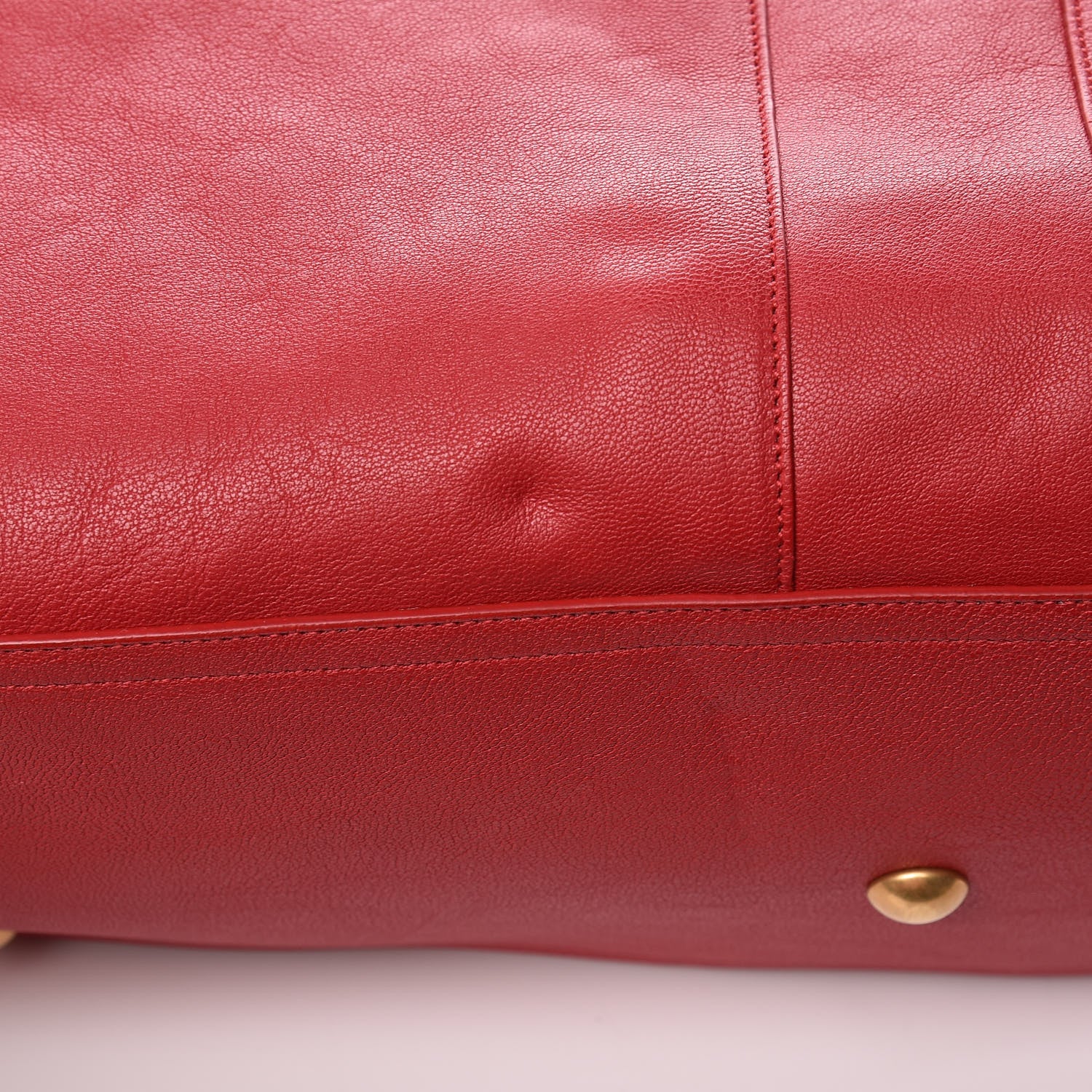 Saint Laurent Sheepskin Medium Cabas ChYc Rouge Orient 9 of 9
