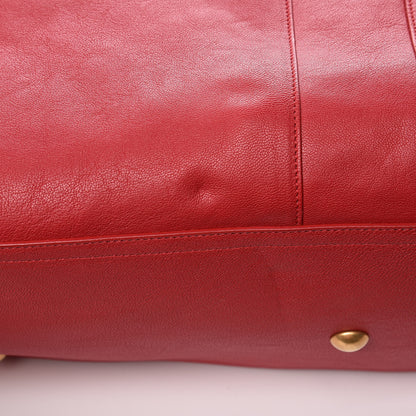 Saint Laurent Sheepskin Medium Cabas ChYc Rouge Orient 9 of 9