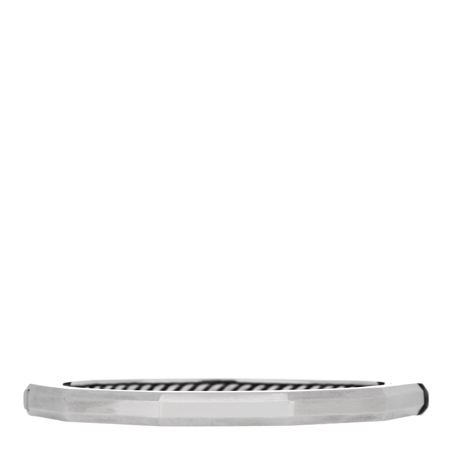 Sterling Silver Diamond Stax Faceted Bangle Bracelet