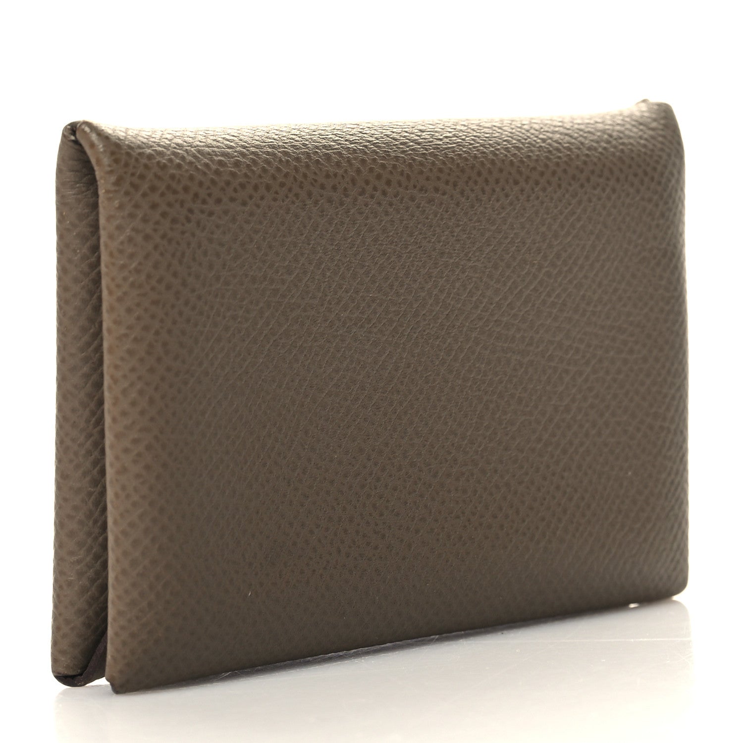 Hermes Epsom Calvi Card Case Etoupe 3 of 11