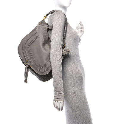 Chloe Calfskin Large Marcie Hobo Stone 2 of 15