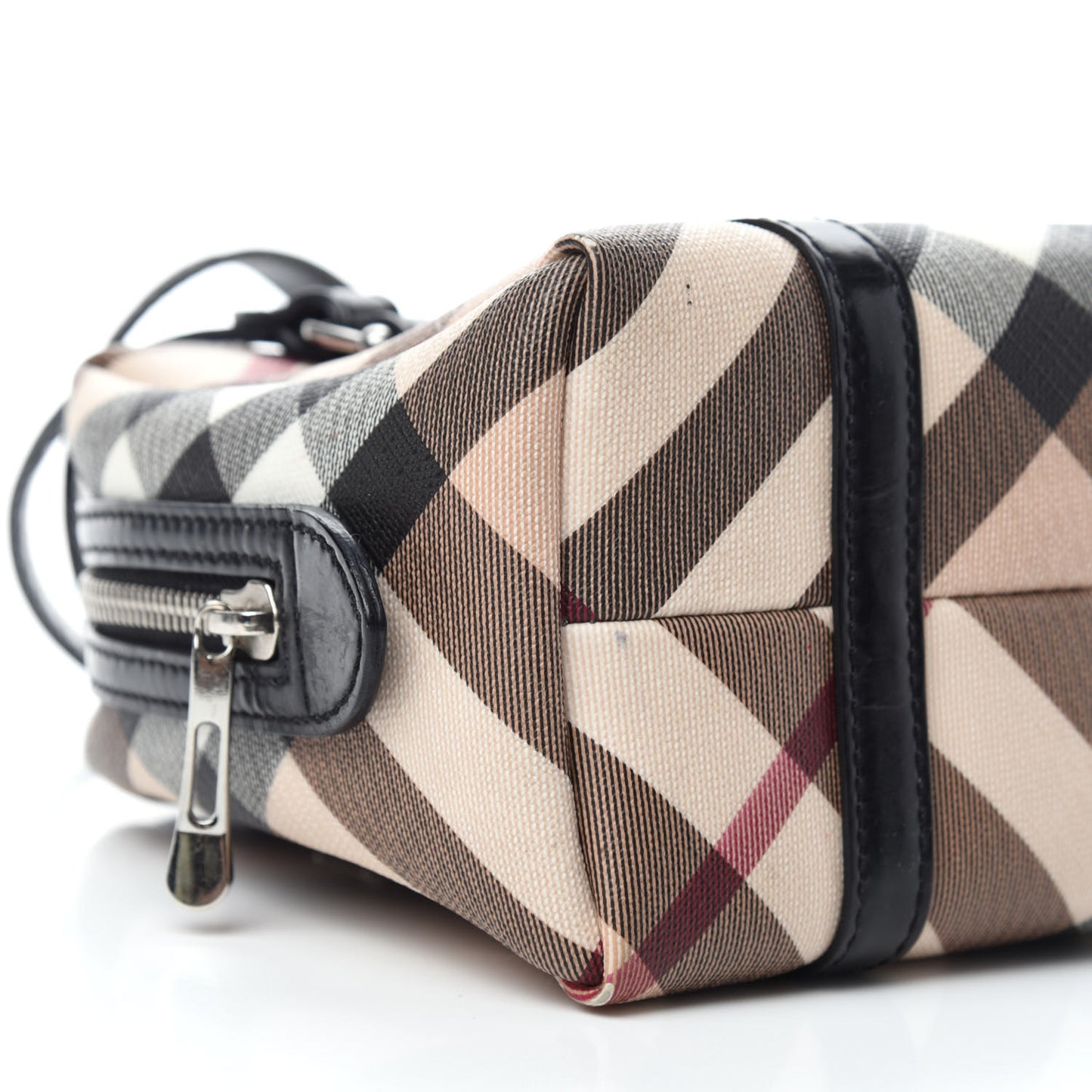 Patent Trim Nova Check Tote Black