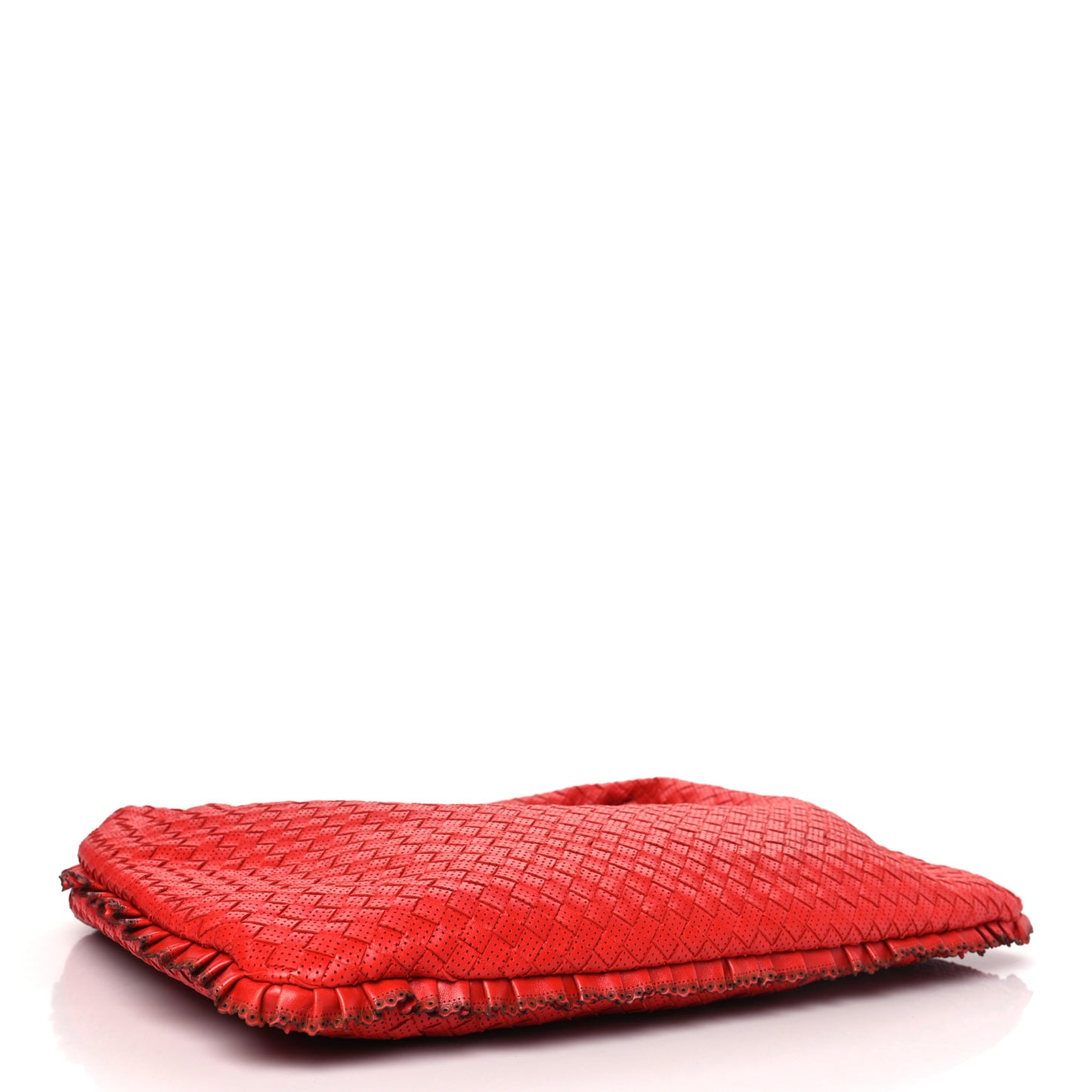 Nappa Intrecciato Fringe Large Veneta Hobo Rosso