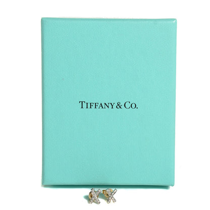 Tiffany Platinum 18K Yellow Gold Diamond Paloma Picasso X Kiss Earrings 3 of 5