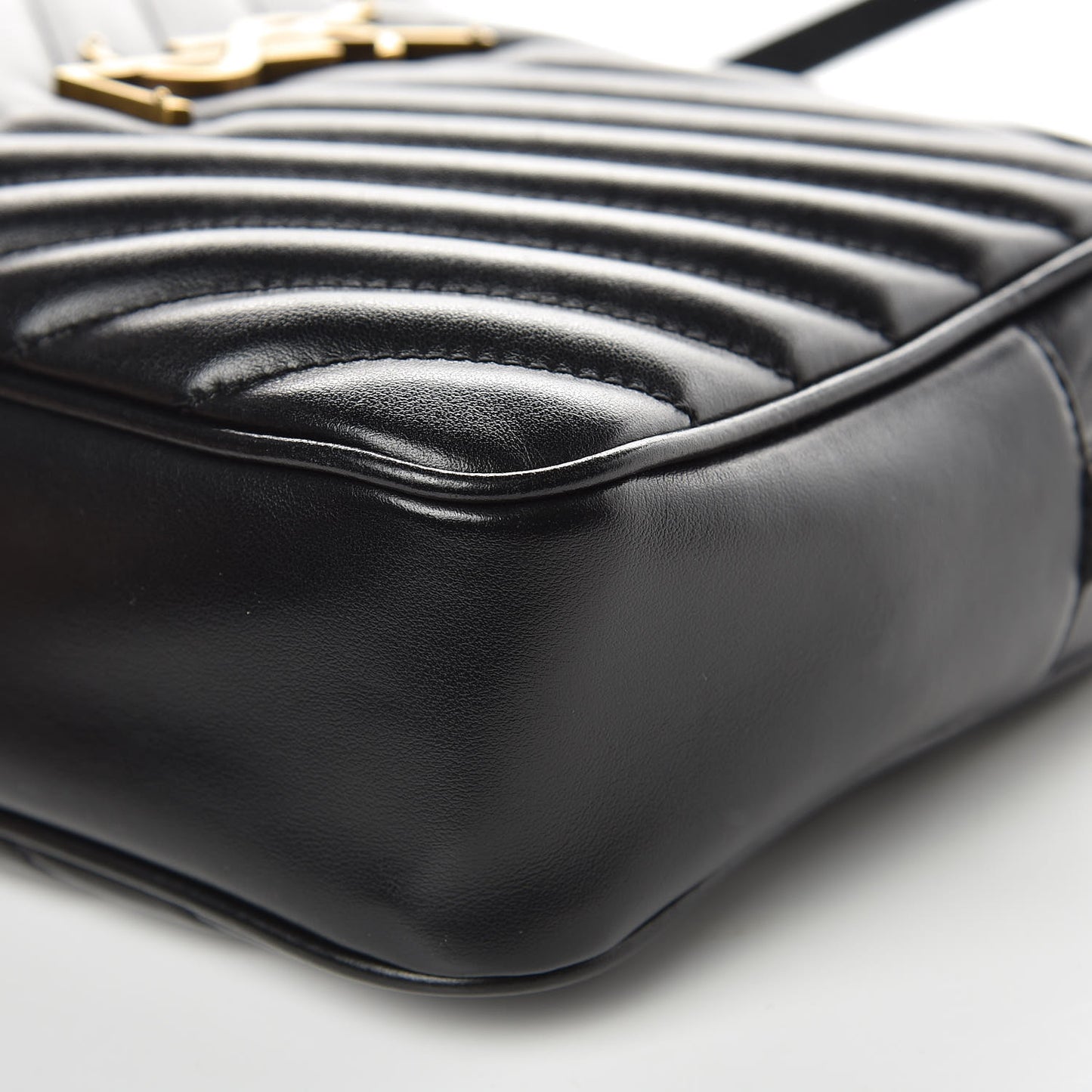 Calfskin Matelasse Monogram Lou Camera Bag Black