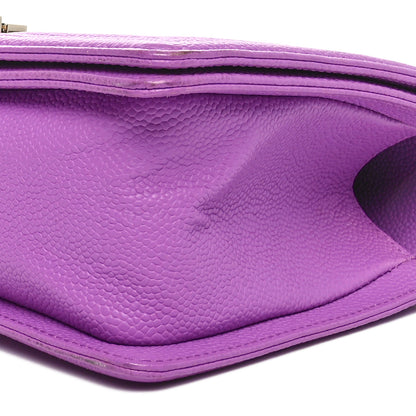 Chanel Caviar Quilted Medium Boy Flap Purple 10 of 10