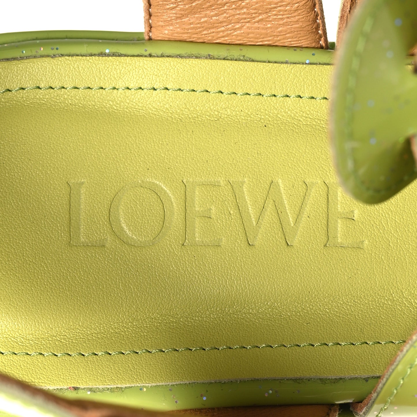 Glitter Rubber Wedge Sandals 39 Aniseed Green