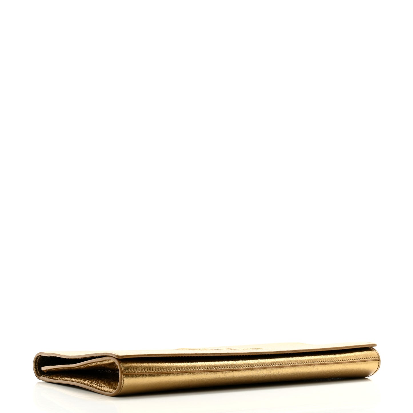 Metallic Calfskin Monogram Large Belle De Jour Clutch Gold