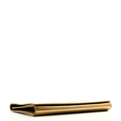 Saint Laurent Metallic Calfskin Monogram Large Belle De Jour Clutch Gold 4 of 11