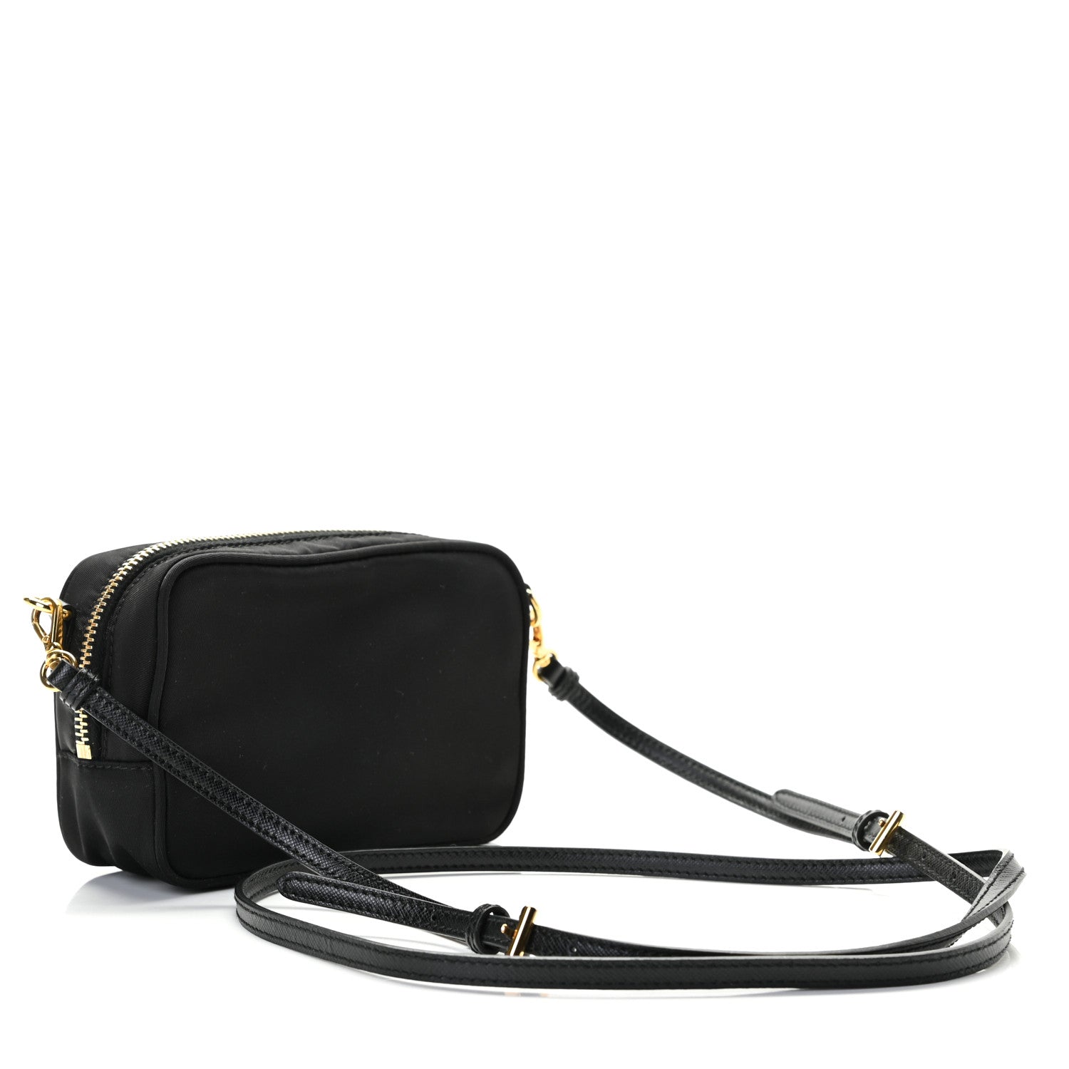 Prada Tessuto Nylon Mini Camera Crossbody Bag Black 2 of 7