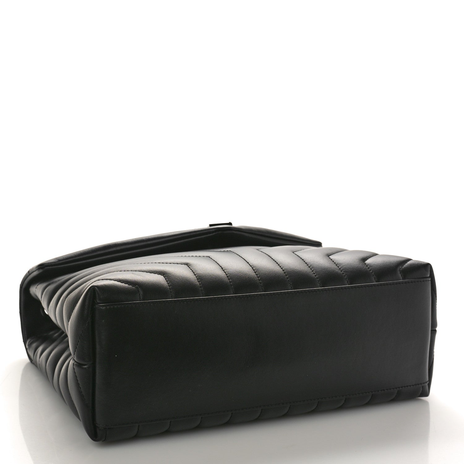 Saint Laurent Calfskin Y Quilted Monogram Monochrome Medium Loulou Chain Satchel Black 4 of 8