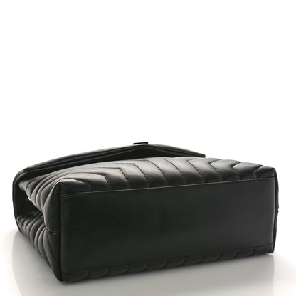 Saint Laurent Calfskin Y Quilted Monogram Monochrome Medium Loulou Chain Satchel Black 4 of 8