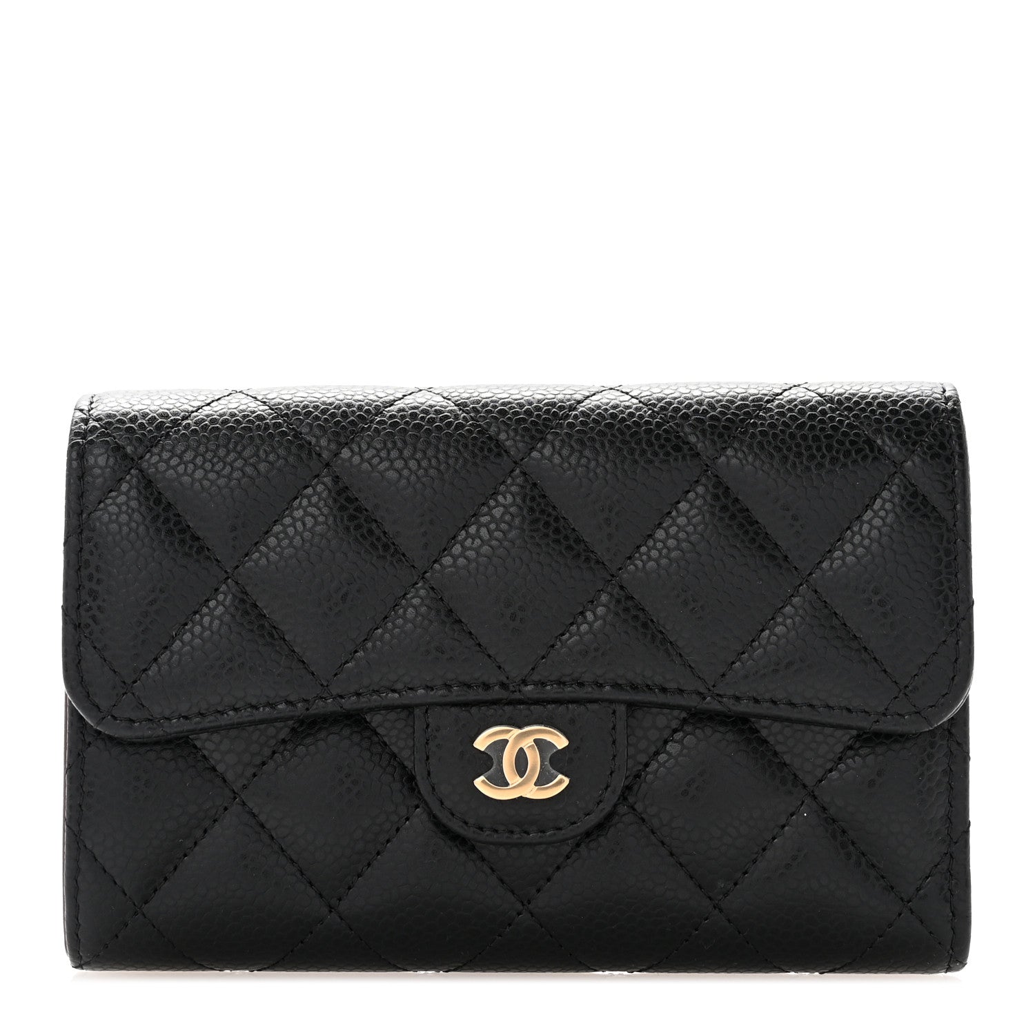 Chanel Caviar Quilted Medium Flap Wallet Black 1 of 17