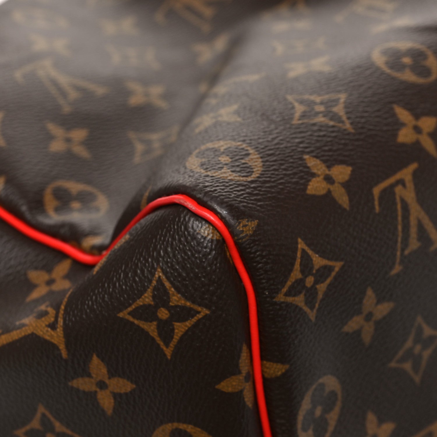 Louis Vuitton Calfskin Monogram Keepall Bandouliere 50 Coquelicot 9 of 10