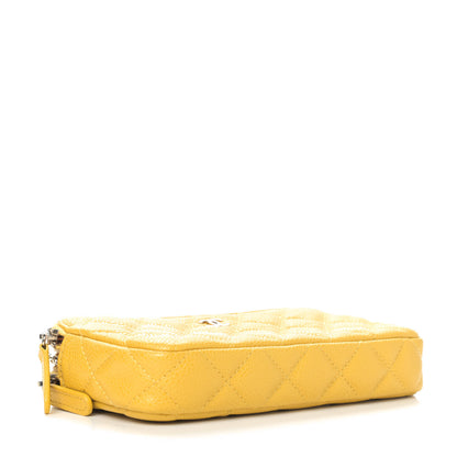Chanel Caviar Quilted Small Clutch With Chain Yellow 4 of 19