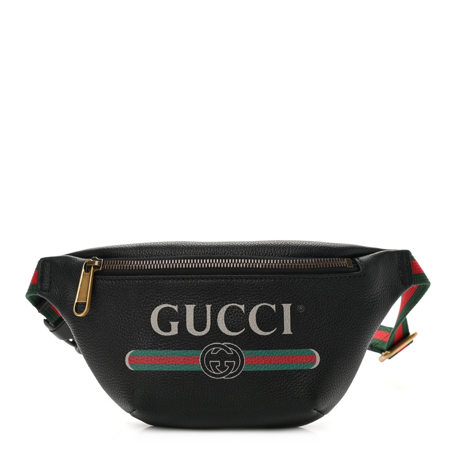 Gucci Grained Calfskin Small Logo Belt Bag Black 1 of 10