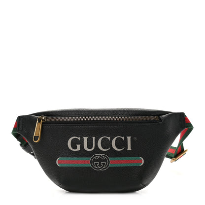 Gucci Grained Calfskin Small Logo Belt Bag Black 1 of 10