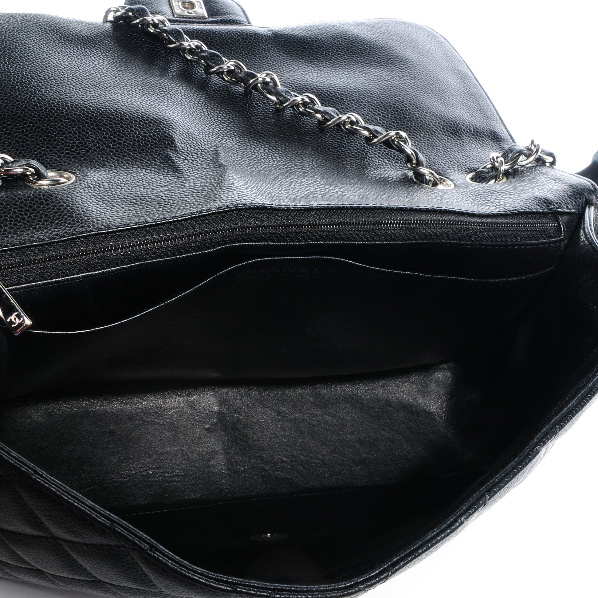 Chanel Caviar Jumbo Single Flap Black 6 of 8