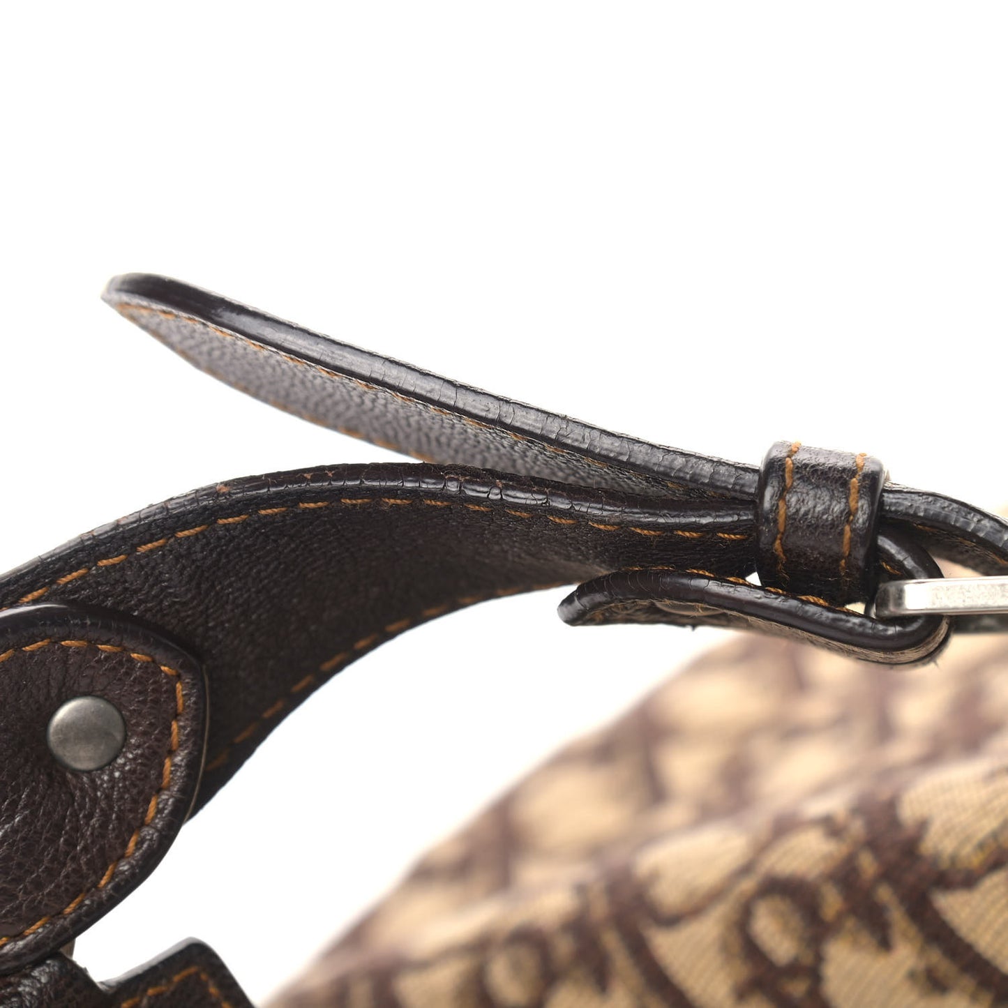 Monogram Buckle Hobo Marron Fonce