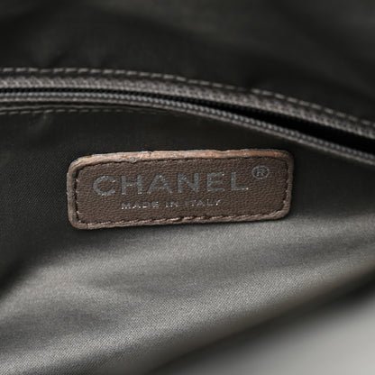 Chanel Lambskin Patent Calfskin Brooklyn Patchwork Hobo Black 6 of 10