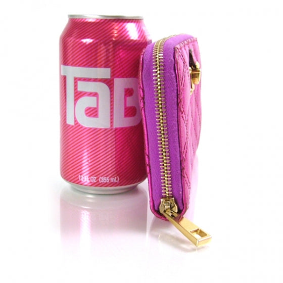 The Single Wallet Metallic Fuchsia