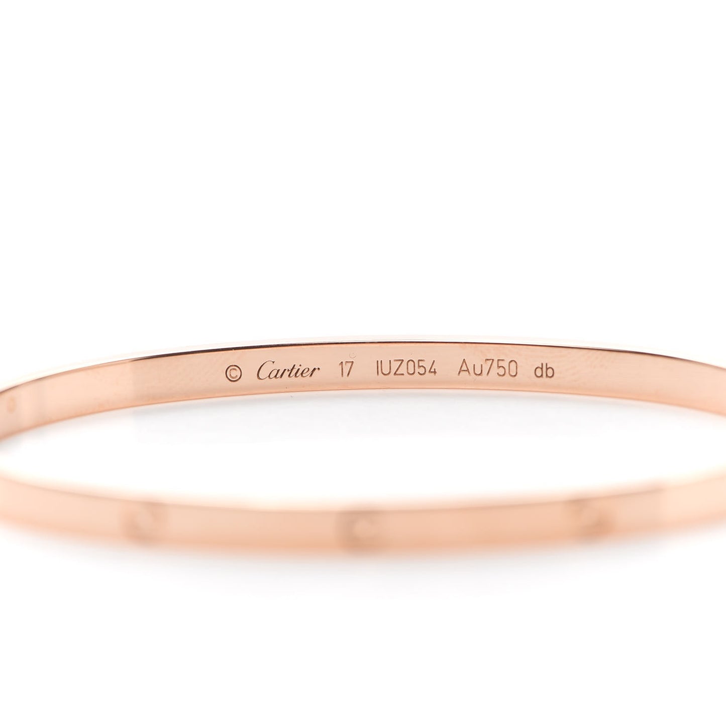 18K Pink Gold Small LOVE Bracelet 17