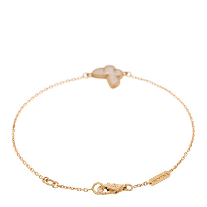 Van Cleef & Arpels 18K Yellow Gold Mother of Pearl Sweet Alhambra Butterfly Bracelet 2 of 5