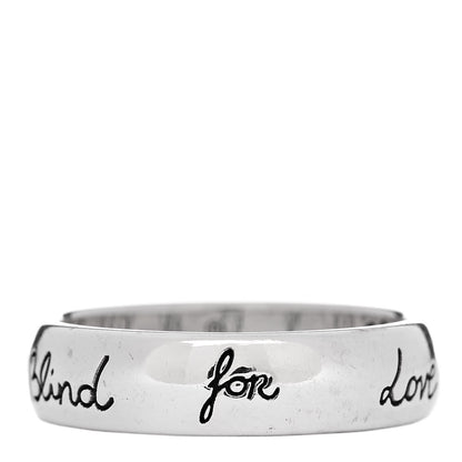 Gucci Sterling Silver Blind for Love Band Ring 54 6.75 1 of 6