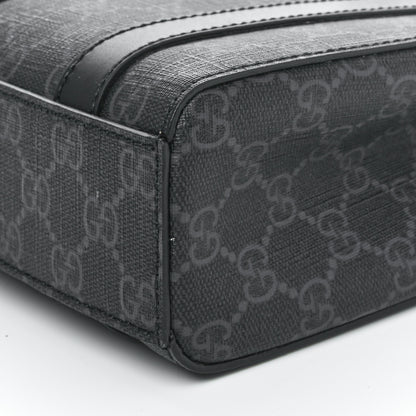 Gucci GG Supreme Monogram Appia Calfskin Web Mini Tote Bag Black 10 of 10