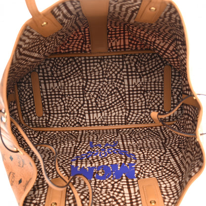 MCM Visetos Large Liz Reversible Shopper Tote Cognac 9 of 15