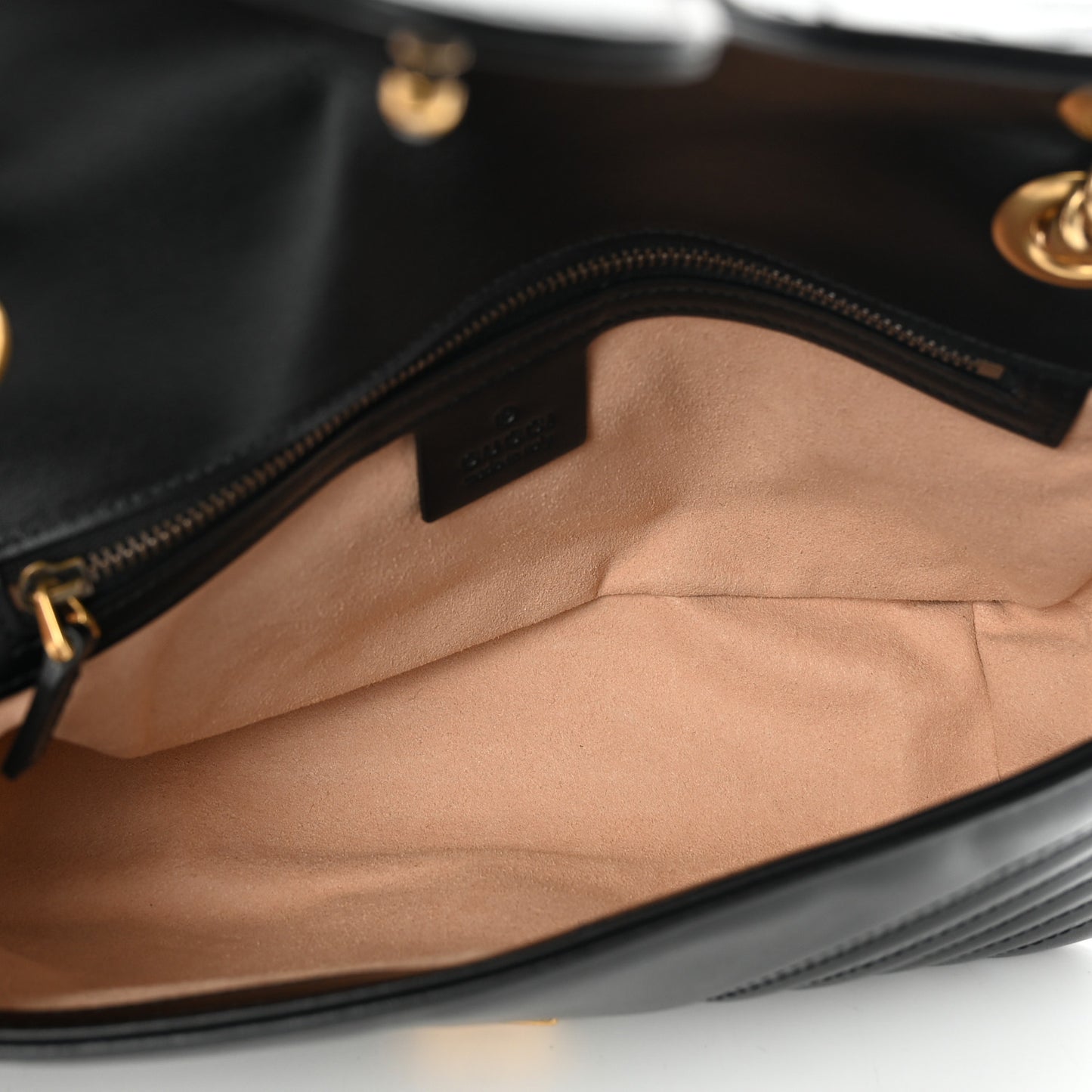 Calfskin Matelasse Small GG Marmont Shoulder Bag Black