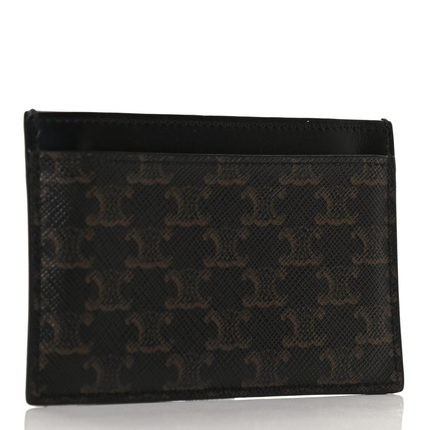 Triomphe Canvas Card Holder Black