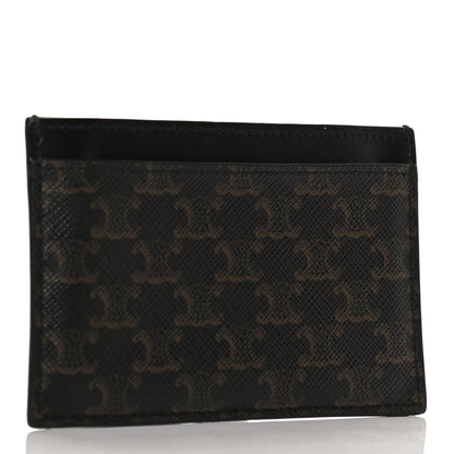 Celine Triomphe Canvas Card Holder Black 3 of 9