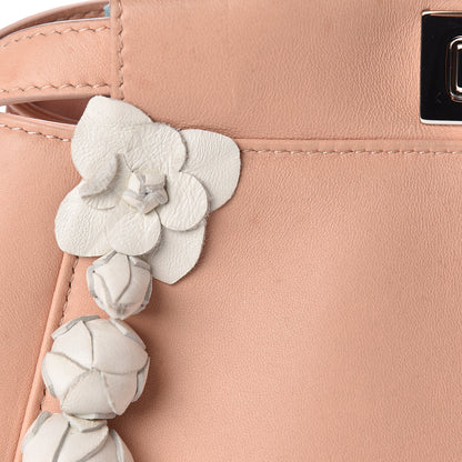 Fendi Nappa Rosebud Mini Peekaboo Iconic Satchel Baby Pink 13 of 20