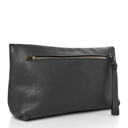 Salvatore Ferragamo Calfskin May Clutch Grey 3 of 8