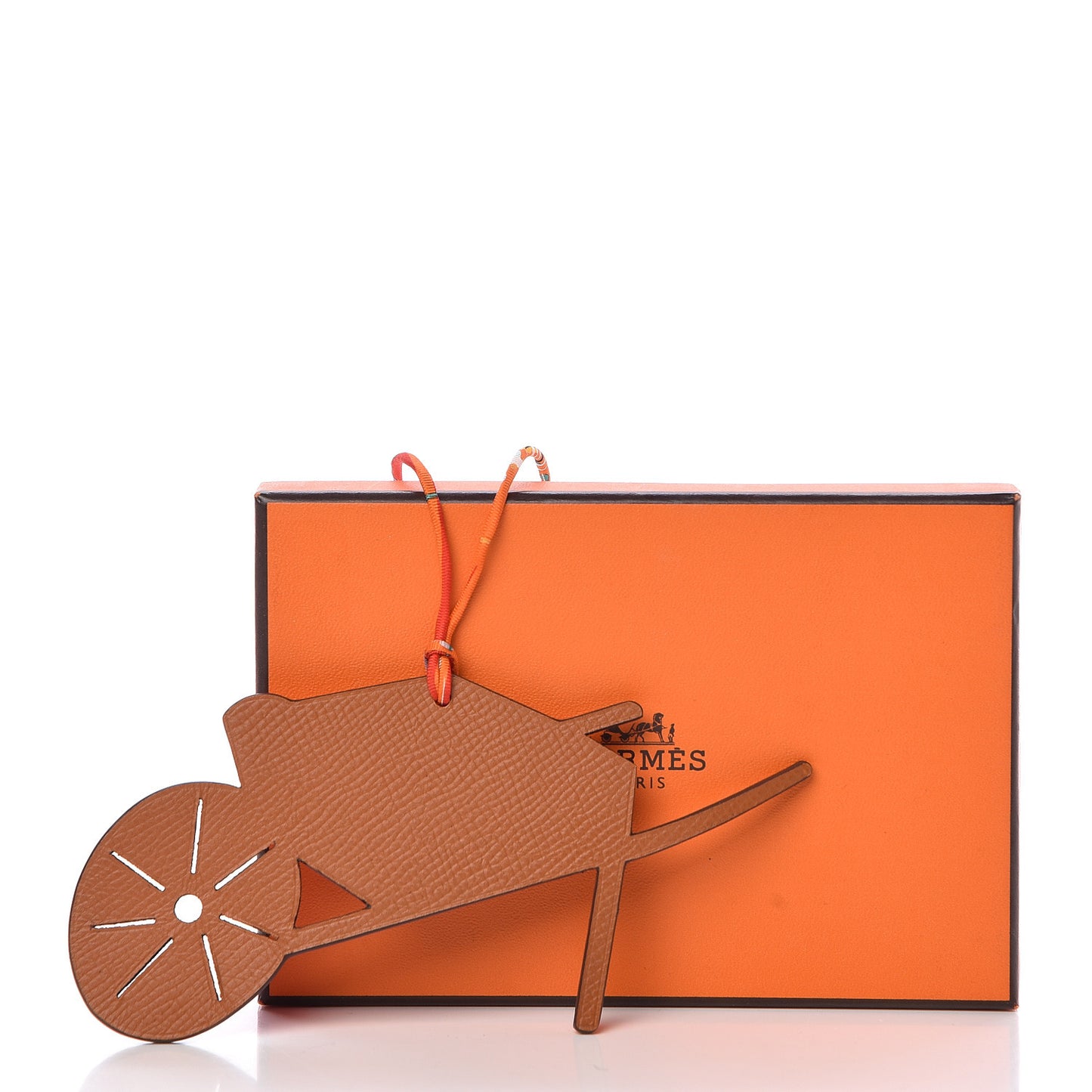 Togo Epsom Petit H Wheelbarrow Bag Charm Capucine Toffee