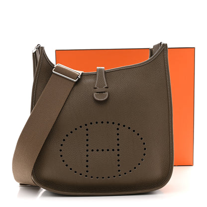 Hermes Taurillon Clemence Evelyne III PM Etoupe 12 of 12