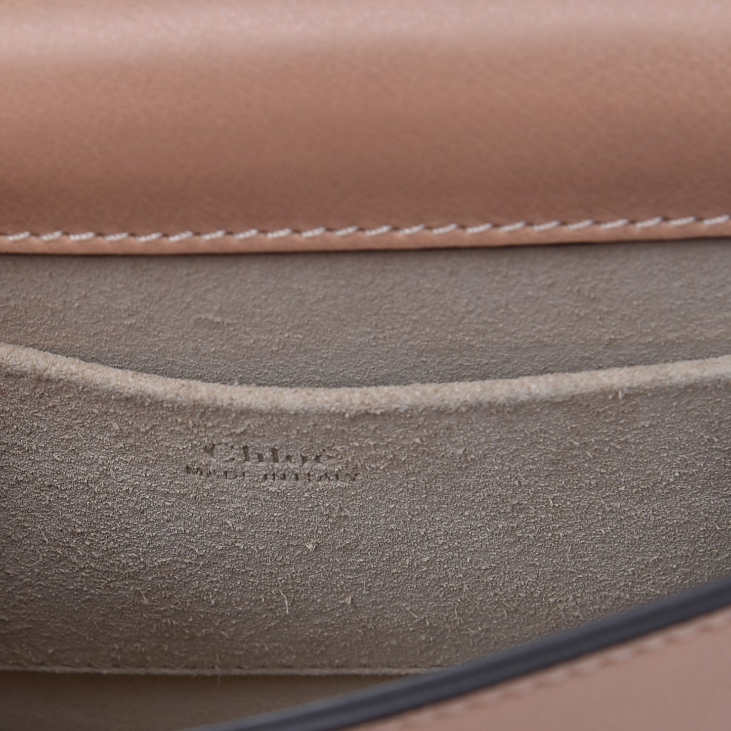 Calfskin Suede Small Nile Bracelet Bag Biscotti Beige