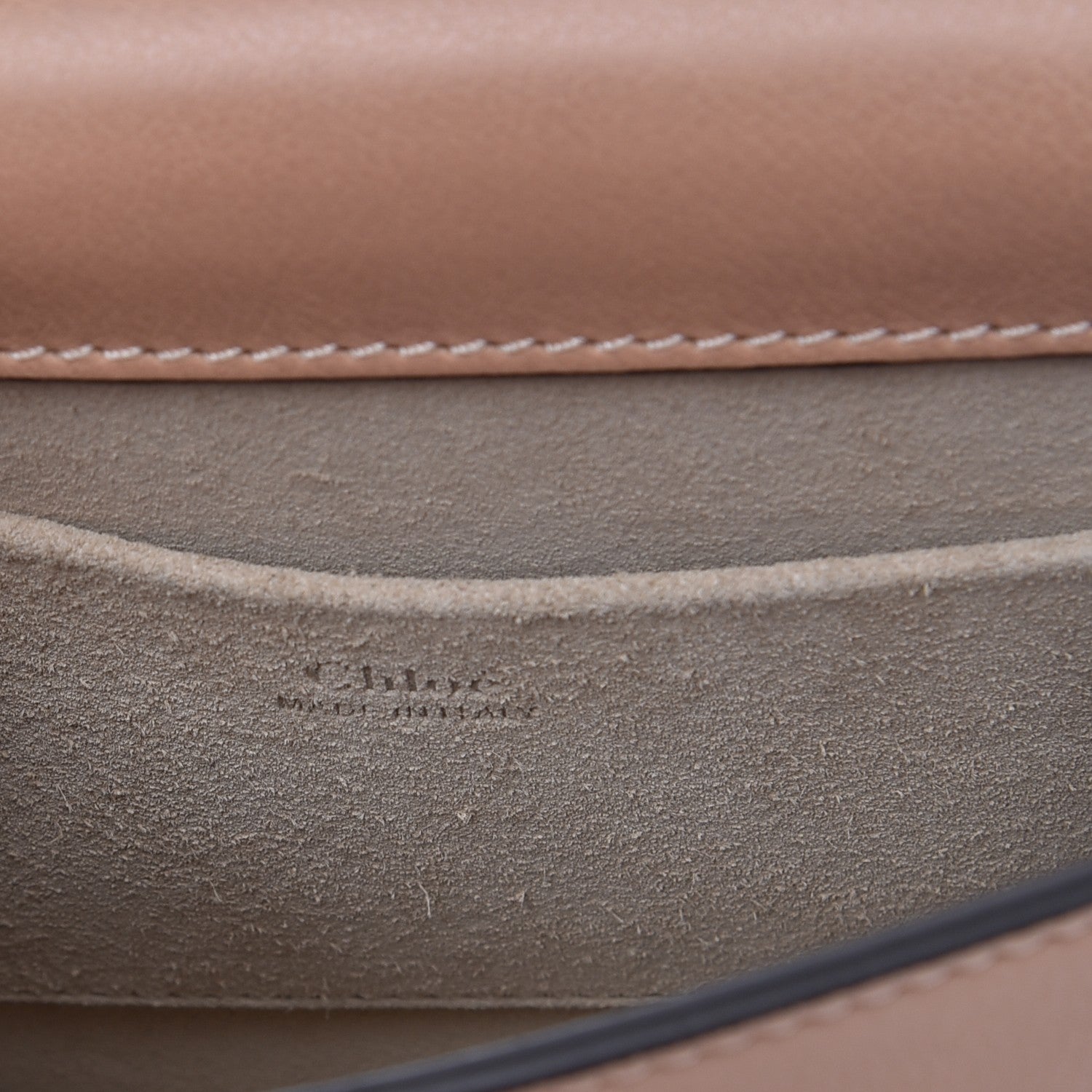 Chloe Calfskin Suede Small Nile Bracelet Bag Biscotti Beige 7 of 9