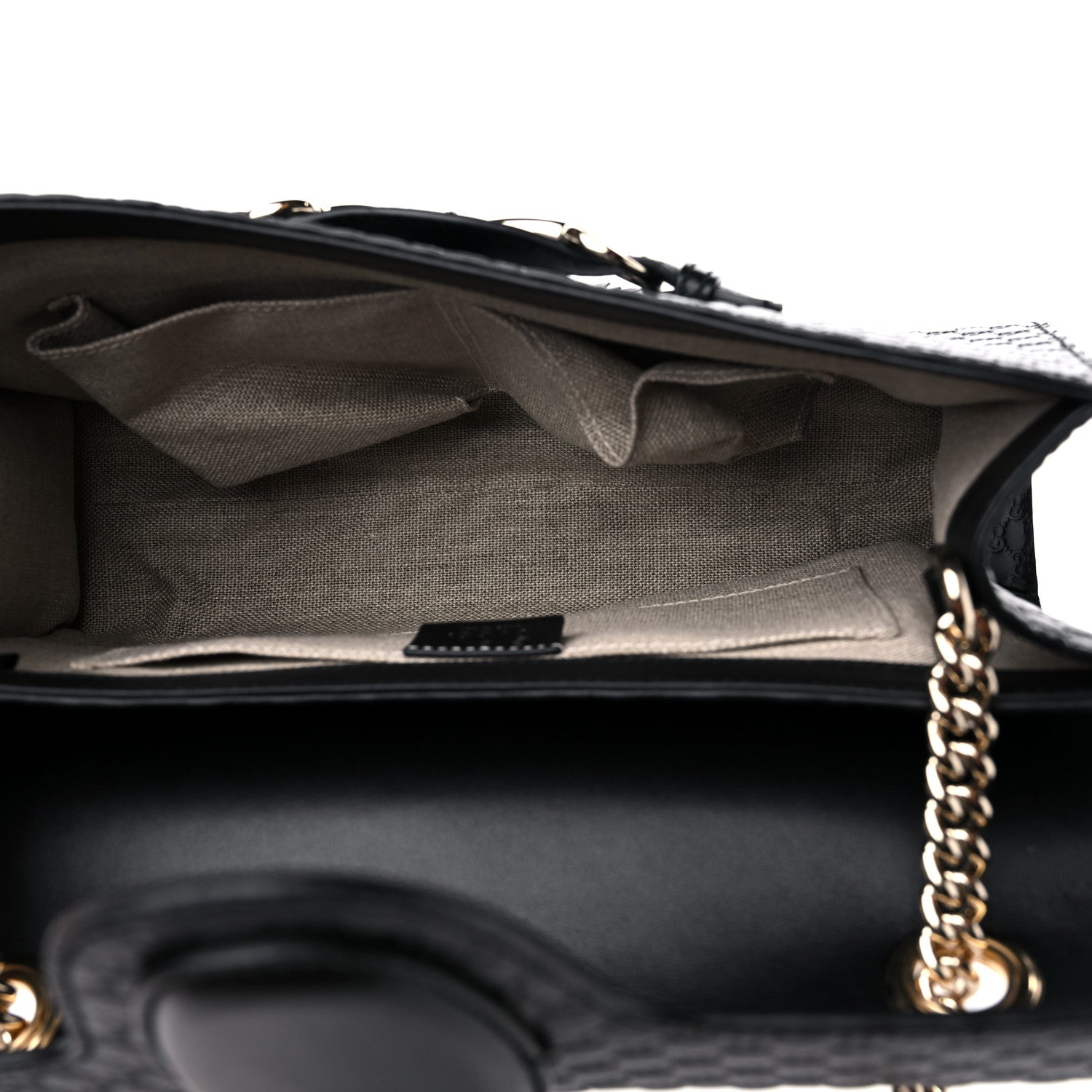Gucci Microguccissima Medium Emily Chain Shoulder Bag Black 5 of 9