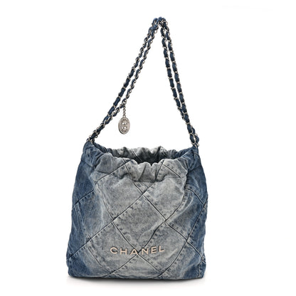 Chanel Denim Quilted Small Chanel 22 Blue 1 of 11